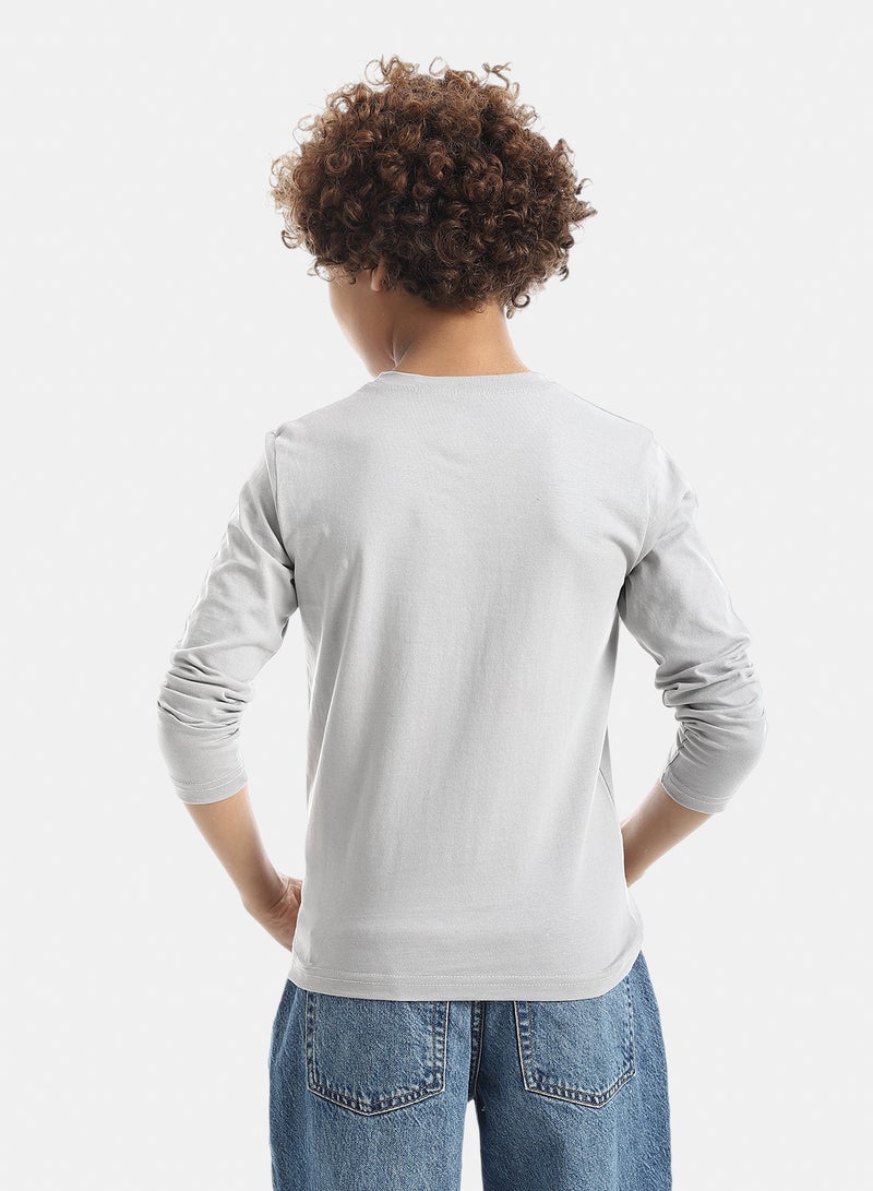 Andora Boys Printed Long-Sleeve Shirt_ Light Grey - Image 3